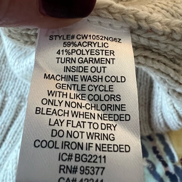 Sanctuary Oatmeal Speckled Cable Knit Wide Sleeve Sweater NEW Size 3X - Picture 8 of 10